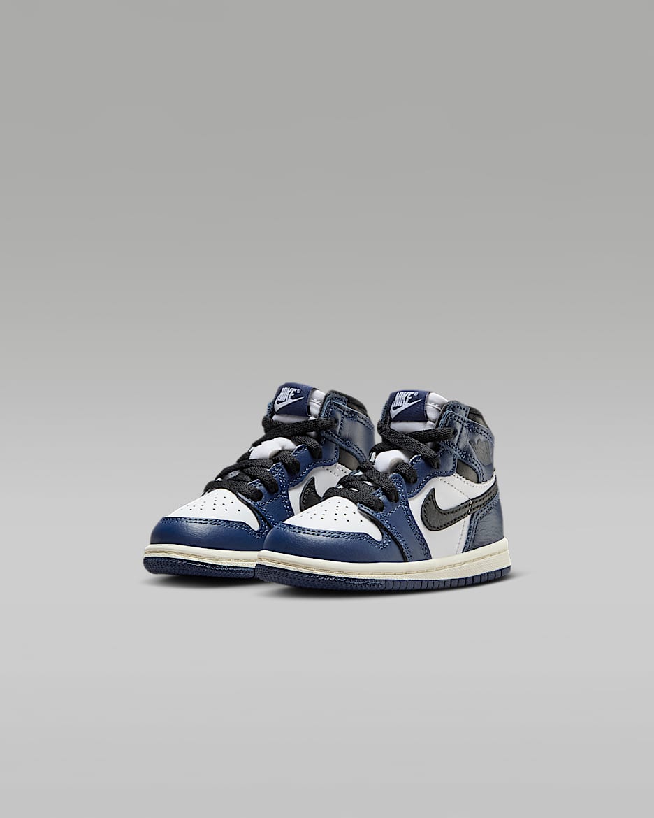 Jordan 1 Retro High OG Midnight Navy Baby Toddler Shoes. Nike ID